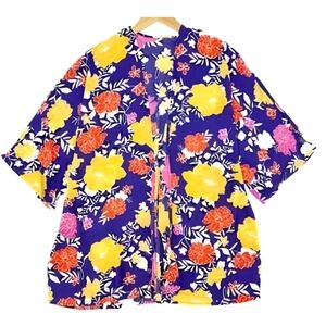 Vibrant Floral Kimono Jacket